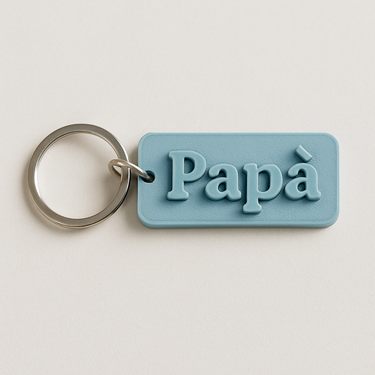 🔑 Portachiavi Personalizzato – “Papà”, “Mamma” o Nome a scelta